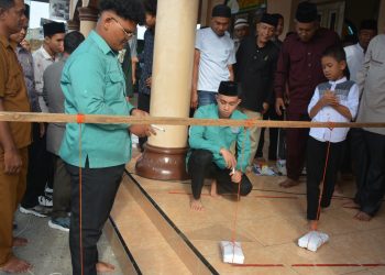 Kegiatan Rashdul Kiblat di Masjid Al-Muttaqin