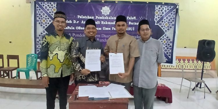 PENANDATANGANAN NOTA KESEPAHAMAN PRODI ILMU FALAK DAN PONDOK MODERN DAARUR RAHMAH SEPADAN