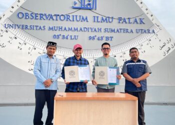 Prodi Ilmu Falak FAI UMSU dan PASTRON UAD Perkuat Kolaborasi melalui Penandatanganan MoA